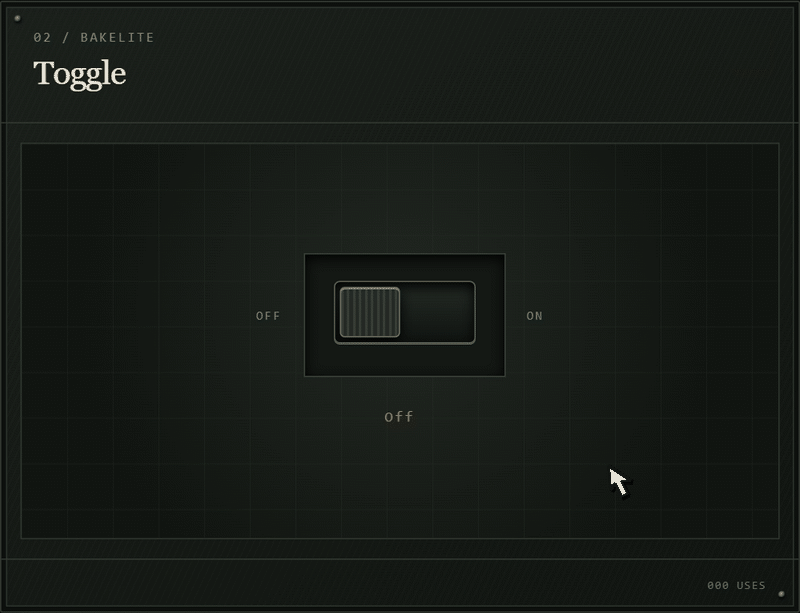 A Toggle developing visible wear through repeated use
